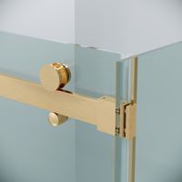 Душевое ограждение Grossman Classic 100.K33.04.160.32.00-200.K33.04.90.32.00 (160х90х195) раздвижная,золото сатин,стекло прозрачное,2 места арт-120.K33.04.1690.32.00 — фото 6, Прямоугольные душевые уголки
