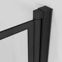 Шторка для ванны Niagara Nova (90х140) черный матовый,стекло прозрачное с рисунком,распашная,1 место арт-NG-08-90BLACK — фото 5, Шторки для ванной распашные