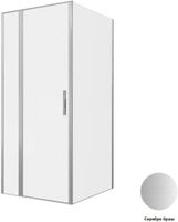 Душевой уголок Allen Brau Priority 90x100 3.31026.BA + 3.31047.BA серебро браш 3.31026.BA + 3.31047.BA — фото 1, Прямоугольные душевые уголки