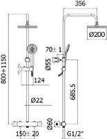 Набор смесителей Paffoni Sly 2 в 1 (сет 10) 00255128 — фото 9, Готовые комплекты для ванной комнаты