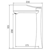 Cмеситель для раковины-чаши Azario Escaro высокий, керамический картридж, графит арт-AZ-K9074GR — фото 1, Смесители для раковины