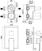 Набор смесителей Paffoni Elle 5 в 1 (сет 13) (с внутренней частью) 00255131 — фото 6, Готовые комплекты для ванной комнаты