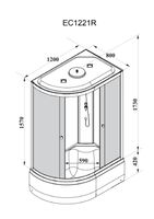 Ограждение VIVA90B N душевое Ceruttispa без поддона (90x90x195) — фото 98, Прямоугольные душевые уголки