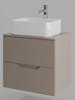 Orange Line тумба с раковиной подвесная 60 см, латте/белый арт-Li-60TuLMDF+B02-460W — фото 4, Тумбы с раковиной