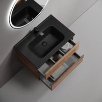 Тумба подвесная SANCOS Marmi 2.0 690х445х520 с двумя ящиками оснащенными доводчиками скрытого монтажа, дуб чарльстон, арт.MR2.070ECH — фото 8, Тумбы под раковину