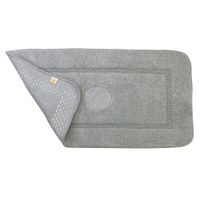 Коврик д/ванной комнаты 60х120 см., вышивка логотип MIGLIORE, серый, окантовка серебро арт-31913 — фото 5, Коврики для ванной комнаты