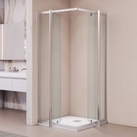 Душевой уголок RGW PA-38 80х80, квадратный, профиль хром, стекло прозрачное/6 мм, арт-06083888-11 — фото 3, Квадратные душевые уголки