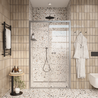 Товар: Дверь душевая в нишу Ceruttispa (120х195) арт-GLORIA D120 - фото 4 Дверь душевая в нишу Ceruttispa (120х195) арт-GLORIA D120 — фото 4, Раздвижные душевые двери