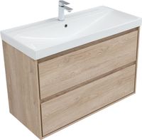 Тумба под раковину Aquanet Милан 100 дуб светлый 00336385 — фото 3, Тумбы под раковину