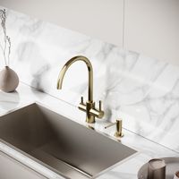 Товар: Смеситель для кухни SANCOS Taper с возможностью подключения фильтра для воды, цвет брашированное золото, арт. арт-SC4012BG - фото 5 Смеситель для кухни SANCOS Taper с возможностью подключения фильтра для воды, цвет брашированное золото, арт. арт-SC4012BG — фото 5, Смесители для кухни