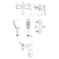 Melange Смеситель для душа, хром/белый/, LM, арт-LM4933CW — фото 3, Смеситель для душа