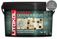 Затирка эпоксидная Litokol STARLIKE Defender EVO S.125 GRIGIO CEMENTO 485590002 — фото 1, Затирка для плитки
