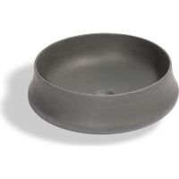 Раковина Colosseus Tre (grigio) круглая, серый матовый, MonteBianco арт-11053 — фото 1, Раковины накладные