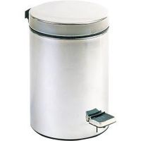 Ведро из нержавеющей стали с педалью матовое 30 л., 09100.30.S, шт — фото 1, Мусорные ведра