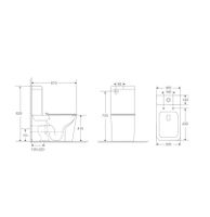 Унитаз напольный Grossman (610х365х825) безободковый,смыв торнадо,белый матовый с тонкой крышкой,2 места арт-GR-4418MSQ — фото 8, Напольные унитазы