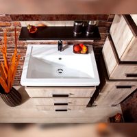 Комплект мебели для ванной Бриклаер ТЕХАС 60, кантри/венге — фото 6, Комплекты мебели для ванной