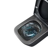 Унитаз подвесной Lemark Florex, безободковый, с сиденьем микролифт,  черный, арт-9612002 — фото 8, Подвесные унитазы