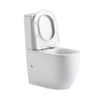 Унитаз ABBER Bequem компакт белый, безободковый, смыв торнадо арт-AC1110T — фото 11, Напольные унитазы