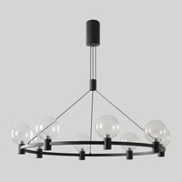 Люстра арт-DUET SP56W LED BLACK — фото 4, Люстры