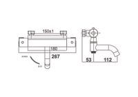 Смеситель для ванны с термостатом D&K Bayern , хром арт-DA2153201 — фото 3, Смеситель для ванны