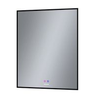 Зеркало PRAGMA-норма BLACK (700*800*45) LED с сенсорным выключателем и подогревом 1870802 — фото 1, Зеркала в ванную комнату