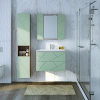 Товар: Тумба под раковину подвесная Бриклаер КРИСТАЛЛ фисташковый, 80 см 4627125417177 - фото 3 Тумба под раковину подвесная Бриклаер КРИСТАЛЛ фисташковый, 80 см 4627125417177 — фото 3, Тумбы с раковиной