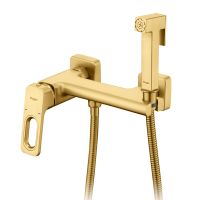 Гигиенический душ со смесителем Raglo R51.51.03, сатин золотой — фото 1, Гигиенические души