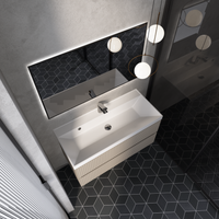 "S1" Тумба под умывальник подвесная 100 см., цвет бежевый. арт-AQM900110BG — фото 3, Тумбы под раковину