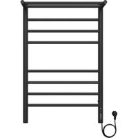 Полотенцесушитель электрический с полкой Terminus Аврора П8 50х80 КС 905, черный матовый 4670078556974 — фото 1, Электрические полотенцесушители