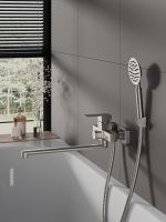 Товар: Agger Zest смеситель для ванны однорычажный универсальный с душевым набором, никель матовый арт-A0722233 - фото 5 Agger Zest смеситель для ванны однорычажный универсальный с душевым набором, никель матовый арт-A0722233 — фото 5, Смеситель для ванны