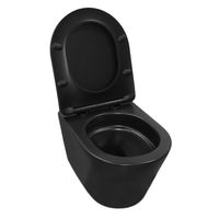 Унитаз подвесной Azario VELA 360х480х360 безободковый, система смыва "Торнадо", с быстросъемным сиденьем "Микролифт", черный матовый арт-AZ-2480MB — фото 3, Подвесные унитазы