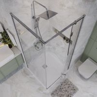 Товар: Душевое ограждение Niagara Nova (90х90х195) квадрат,хром,дверь распашная,стекло прозрачное,1 место арт-NG-6631-34 - фото 5 Душевое ограждение Niagara Nova (90х90х195) квадрат,хром,дверь распашная,стекло прозрачное,1 место арт-NG-6631-34 — фото 5, Квадратные душевые уголки