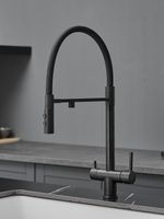 Товар: Cмеситель TORRE B из нержавеющей стали для кухни BOCH MANN, с гибким изливом, цвет ЧЕРНЫЙ BM11169 - фото 1 Cмеситель TORRE B из нержавеющей стали для кухни BOCH MANN, с гибким изливом, цвет ЧЕРНЫЙ BM11169 — фото 1, Смесители для кухни