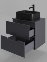 Товар: Orange Line Li-60TugMDF+B02-460MB тумба с раковиной подвесная 60 см, графит/черный Li-60TugMDF+B02-460MB - фото 3 Orange Line Li-60TugMDF+B02-460MB тумба с раковиной подвесная 60 см, графит/черный Li-60TugMDF+B02-460MB — фото 3, Тумбы с раковиной