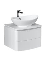 Тумба под раковину VELVEX Luna 600-0-2 со столешницей навесная белый tp.LUN.60.2Y — фото 1, Тумбы под раковину