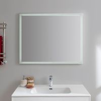 Зеркало Aquanet Гласс 100 белый LED арт-00274134 — фото 1, Зеркала в ванную комнату