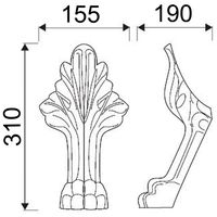 Ванна EDELWEISS 170 см из литьевого мрамора NOVA GEL с золотыми ножками/ Aqua de Marco 1170WGEDE_GEL — фото 9, Ванны