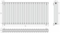 Отопительный радиатор Сунержа Эстет-00 500х1125 25 секций Без покрытия арт-00-0332-5025 — фото 3, Радиаторы отопления