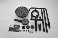 Душевая система с тропическим душем и смесителем BELZ, поворотный излив, черный, арт-B24813-7 — фото 12, Душевые стойки