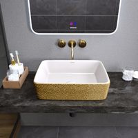 Раковина Grossman (480х370х130) золото,внутри белая,1 место арт-GR-3016GWL — фото 2, Раковины накладные