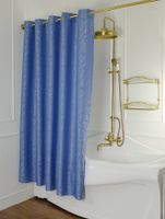 Товар: MIGLIORE Шторка L180xH200 см. для душа/ванны, текстиль, узор БАРОККО, цвет голубой 25521 - фото 1 MIGLIORE Шторка L180xH200 см. для душа/ванны, текстиль, узор БАРОККО, цвет голубой 25521 — фото 1, Шторки на ванну