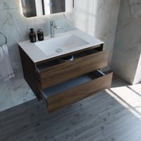 База под раковину Luka 800 подвесная, 2 выкатных ящика soft-close, С.Oak арт-VMC-2L800CO — фото 2, Тумбы под раковину