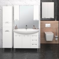 Тумба напольная ELEGANSE 105 /хром/ AQUA DE MARCO 2105CELE — фото 4, Тумбы под раковину