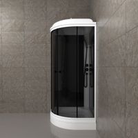 ДК Грэй-Блэк 90*90 А (7 мест+сифон D50, декор.крышка) арт-Щ0000067302 — фото 14, Душевые кабины