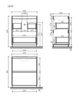 Тумба под раковину SANCOS Libra Floor напольная, 690х450х840, c двумя ящиками оснащенными доводчиками, дуб галифакс натуральный, арт. арт-LB70FEG — фото 13, Тумбы под раковину