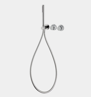 Смеситель для душа, Fima Carlo Frattini, Fimatherm, X COLLECTION, на 2 потребителя, тип открывания воды-однорычажный, тип регулирования воды-термостатический картридж, монтаж-настенный встраиваемый, отверстия для монтажа-3, в комплекте-переключатель, держатель для душа с подводом воды, ручной душ с защитой от извести анти-кальк, гибкий шланг хромалюкс, мм-1500, внутренняя часть-необходимо заказать, цвет-брашированная янтарная бронза арт-F3049TWX9XZS — фото 1, Смеситель для душа