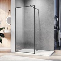 Душевая перегородка Veconi Korato KR-81GR, 900x2000, брашированный графит, прозрачное стекло KR81GR-90-01-C8 — фото 1, Душевые перегородки