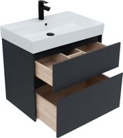 Товар: Тумба с раковиной Aquanet Бруклин 70 цв. антрацит матовый арт-00312876 - фото 11 Тумба с раковиной Aquanet Бруклин 70 цв. антрацит матовый арт-00312876 — фото 11, Тумбы с раковиной