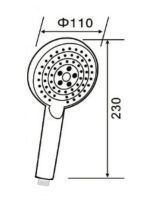 Лейка для душа Orange O-Shower S02HSB 110 мм 3 режима, черный — фото 1, Лейки для душа