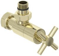 Вентиль Вентиль Сунержа угловой крест (G 1/2" НР х G 3/4" НГ) Шампань арт-020-1408-1234 — фото 3, Комплектующие для полотенцесушителей